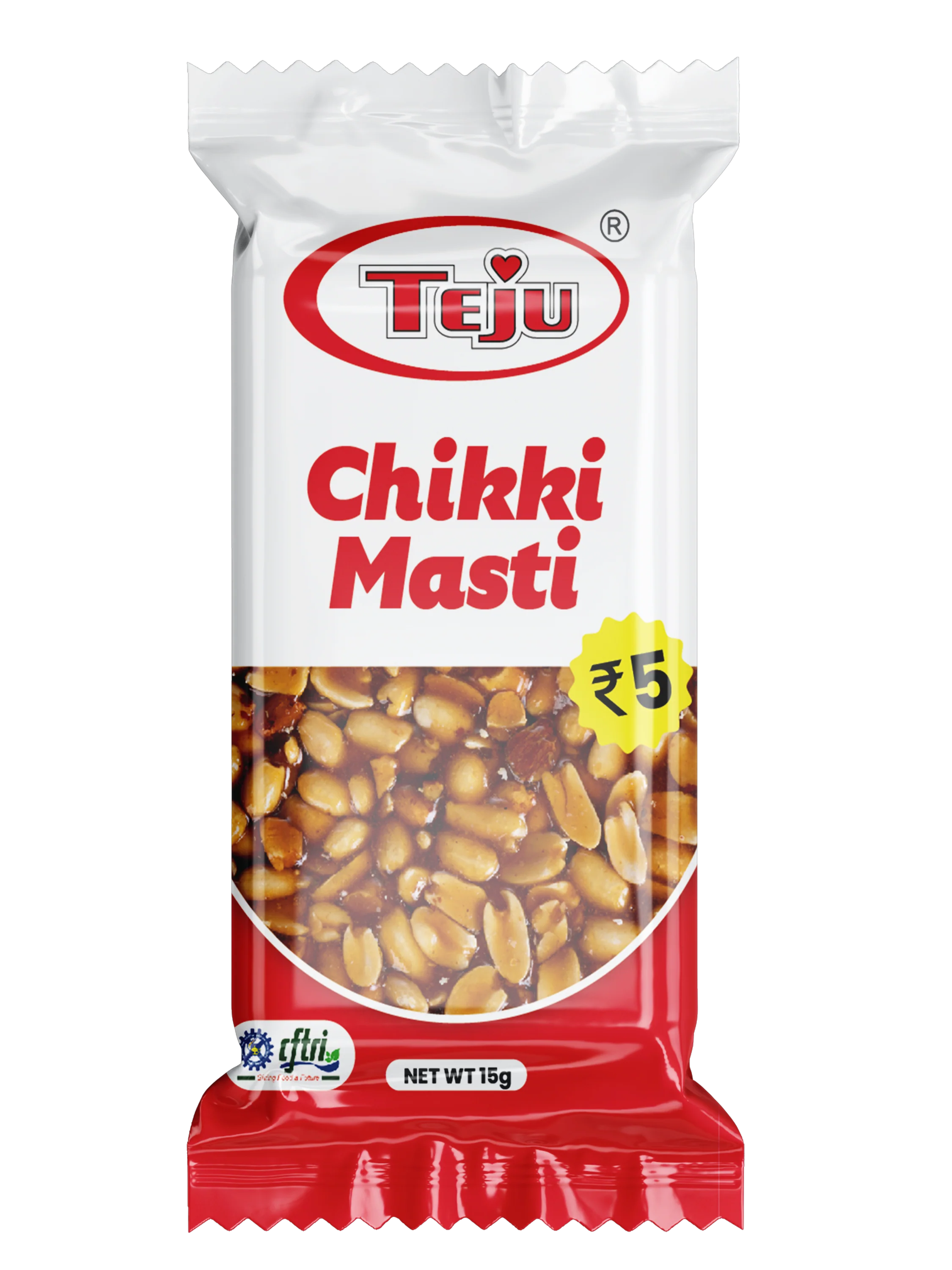 TEJU PEANUT CHIKKI (15G each,Pack of 50)