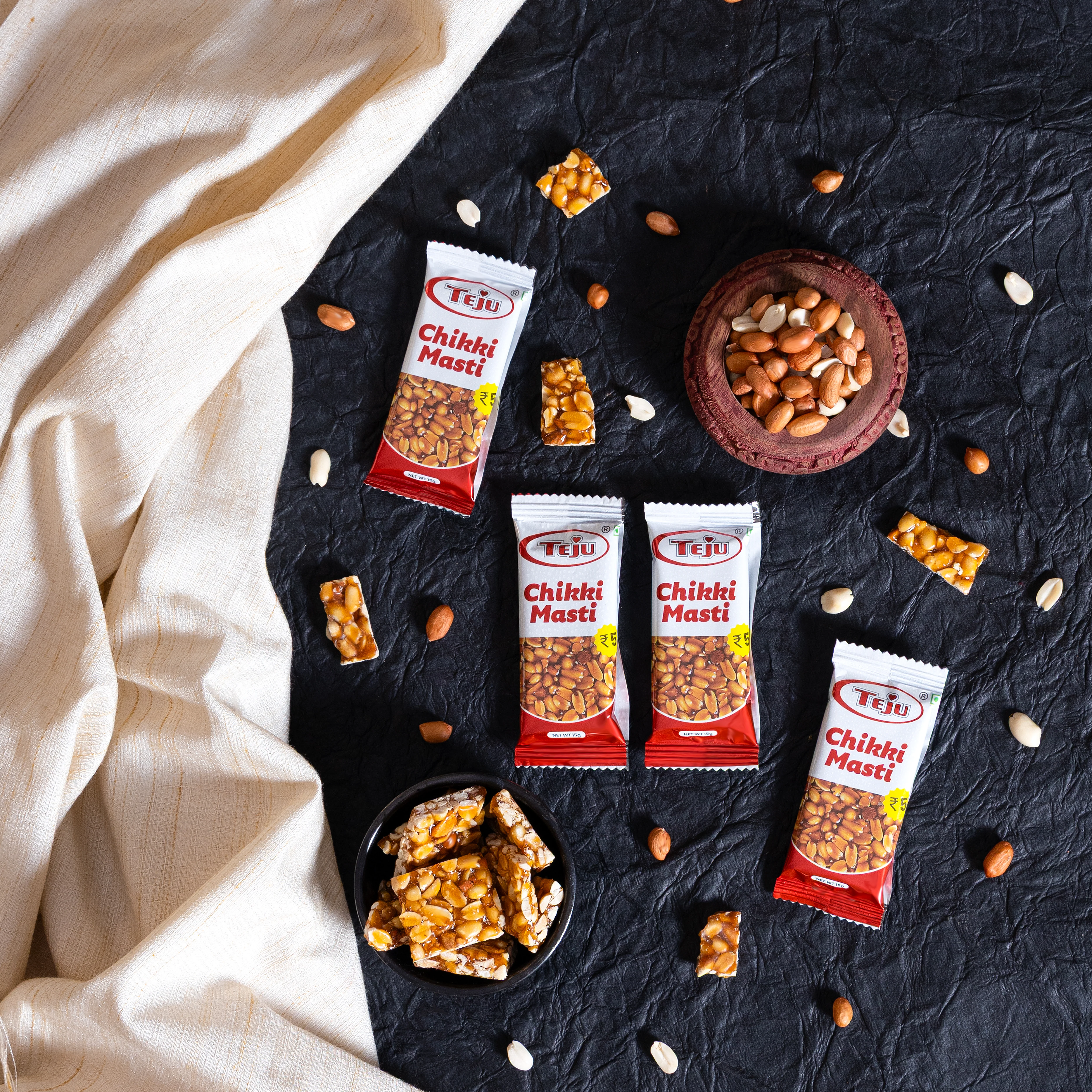 TEJU PEANUT CHIKKI (15G each,Pack of 50) - Image 2